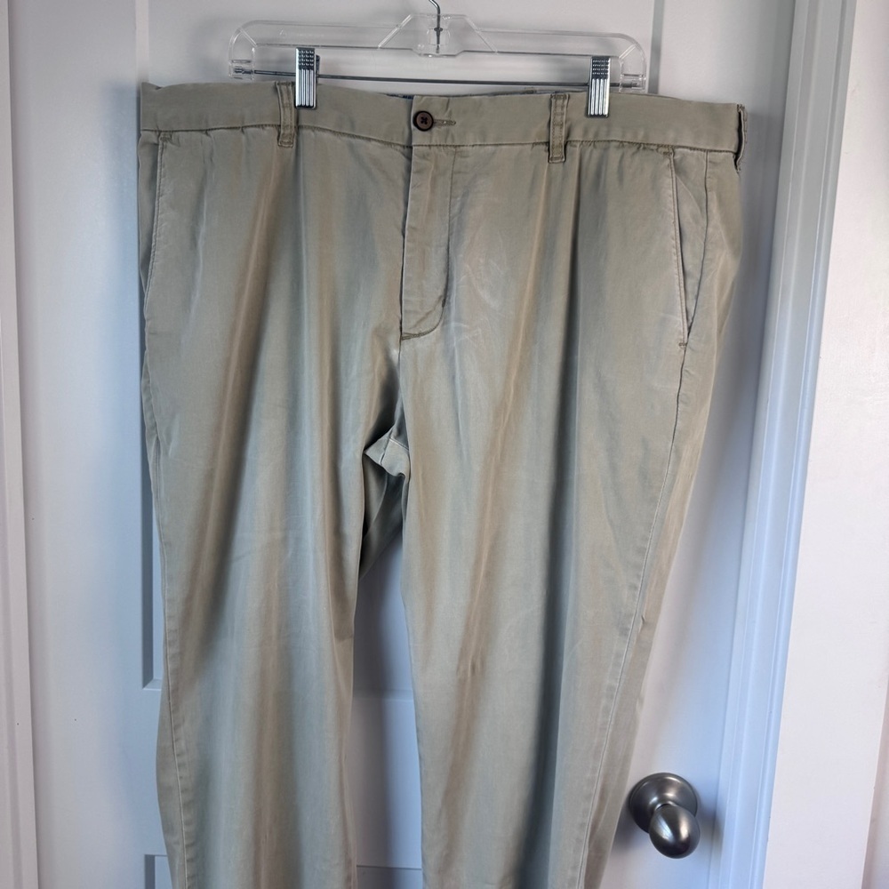 Tommy Bahama Boracay Chino Pants Men's 40x32 Khaki Tan Tencel Stretch Flat Front - Picture 4 of 11